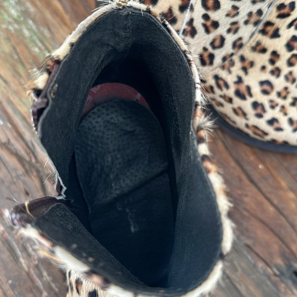 Vera Gomma Calf-hair / Pony-hair Cheetah print booties - Picture 9 of 10